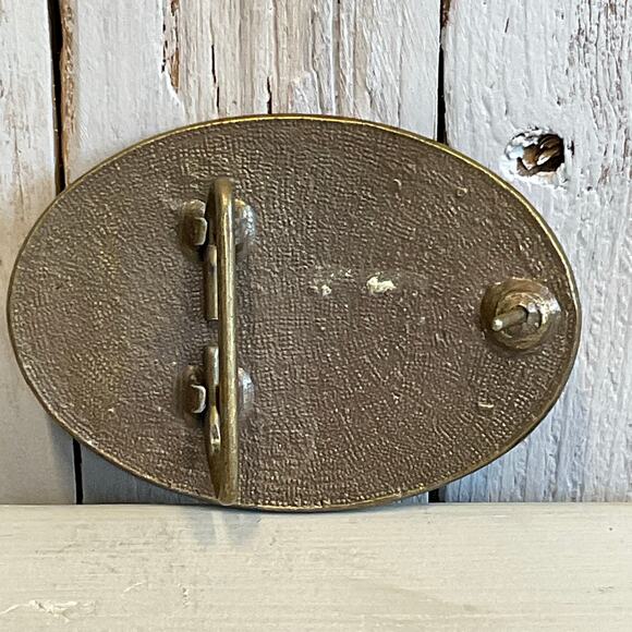 Vintage Keep On Truckin Belt Buckle Tractor Trailer Semi Transportation - Picture 4 of 5